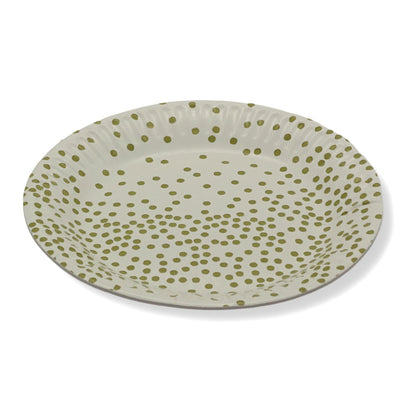 720 Bio Kuchenteller Ø 15cm Fingerfood Einweg Pappteller weiß-gold (72x10er)