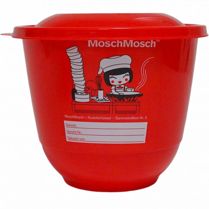 100 Mehrweg PP Schalen mit Deckel 1200ml 150x120mm Nudelschüssel rund Rot