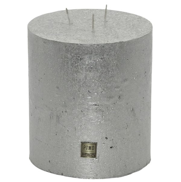PTMD 3-Docht Kerze 180x160mm Rustic Stumpenkerze XXL Mehrdochtkerze