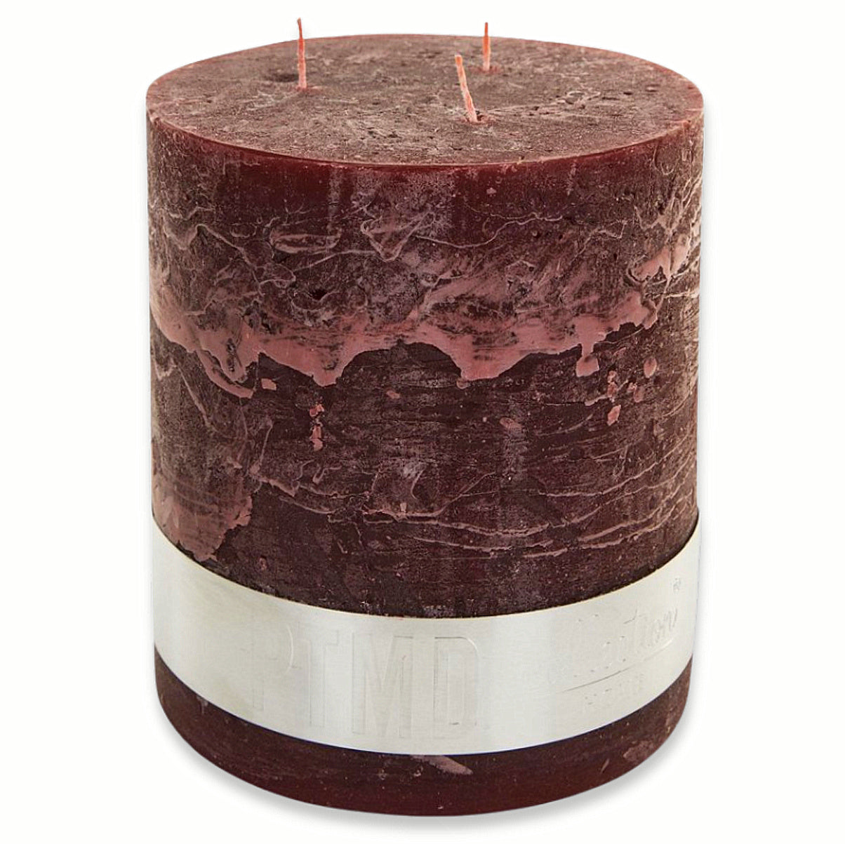 PTMD 3-Docht Kerze 180x160mm Rustic Stumpenkerze XXL Mehrdochtkerze