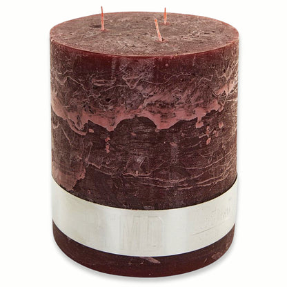 PTMD 3-Docht Kerze 180x160mm Rustic Stumpenkerze XXL Mehrdochtkerze