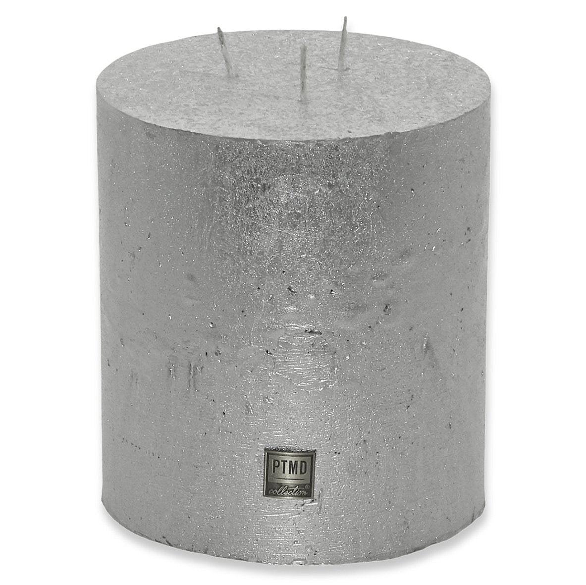 PTMD 3-Docht Kerze 180x160mm Rustic Stumpenkerze XXL Mehrdochtkerze