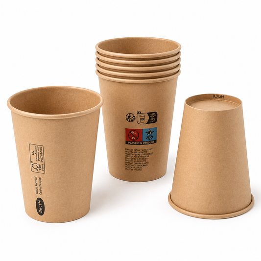 1.000 Stk Kaffeebecher Pappbecher 180ml Coffee to go Trinkbecher - Braun (20x50er)