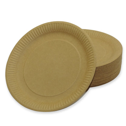 1.000 Stk Pappteller rund Ø23cm Einwegteller Imbissteller Menüteller (10x100er) Braun