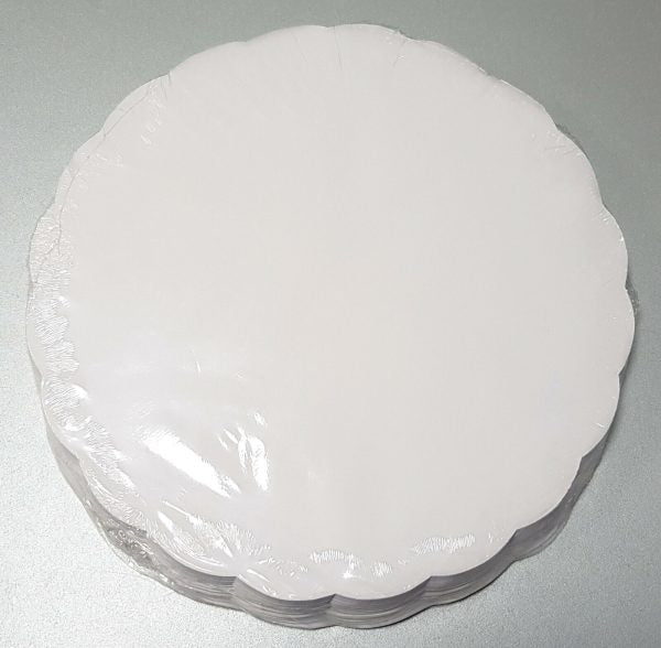 500 Stk Plattenpapiere Ø 30cm Servierunterlage Tortenpapier rund - Weiß