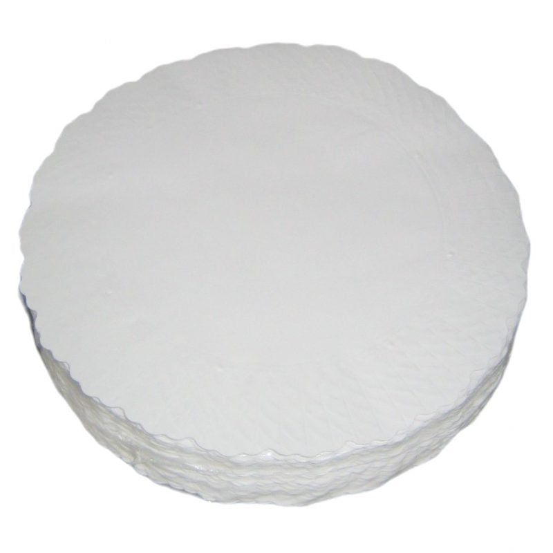 500 Plattenpapiere weiß Ø 18cm Tortenpapiere Untersetzer (1 Pack) - weiß