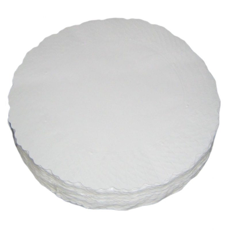 500 Stk Plattenpapiere weiß Ø 18cm Tortenpapiere Untersetzer (1 Pack) - weiß
