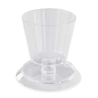 66 Premium Amuse Schalen rund mit Füßen Premium Fingerfood Becher 50ml klar (3 Pack x 22er)