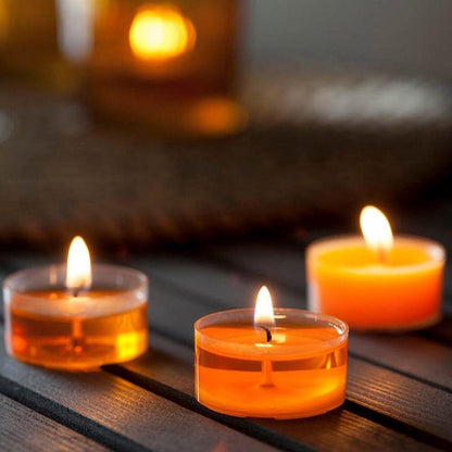 SPAAS Clearlights Duftteelichter 4,5h Teelichter Acryl Cup Duftkerzen