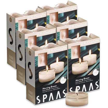 SPAAS Maxi-Teelichter 10h Clearlights Duftteelichter Acryl Cup Duftkerzen