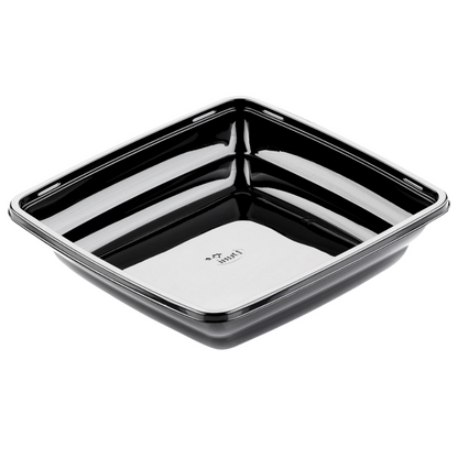 450-tlg. Einweg APET Menüschalen 950ml Salatbox 197x197x44mm - Schwarz