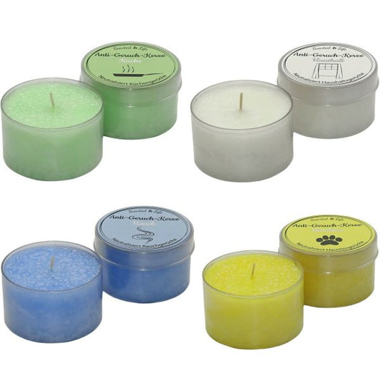 6 Scented Life Anti Geruch Kerze Ø 7cm Duftkerze Dose mit Deckel (6 Stück)