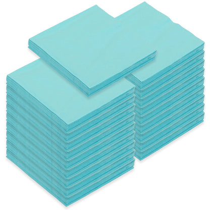 480 Stk Servietten 40x40cm 3-lagig Papier 1/4 Falz Zelltuch - Türkis (24x20er)