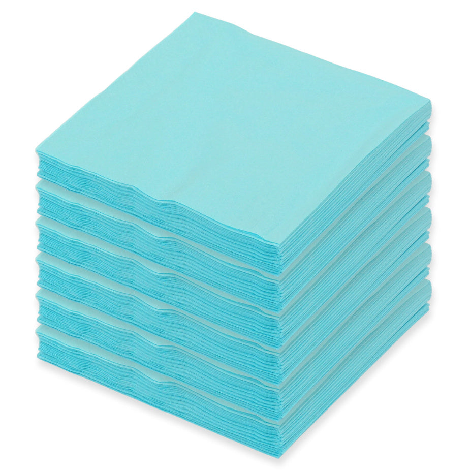 480 Stk Servietten 40x40cm 3-lagig Papier 1/4 Falz Zelltuch - Türkis (24x20er)
