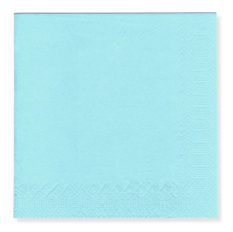 480 Stk Servietten 40x40cm 3-lagig Papier 1/4 Falz Zelltuch - Türkis (24x20er)