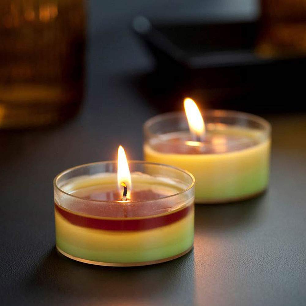 SPAAS Maxi-Teelichter 10h Clearlights Duftteelichter Acryl Cup Duftkerzen