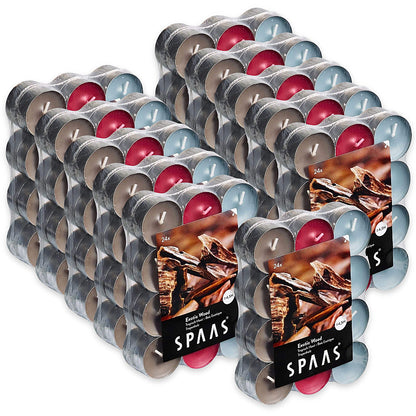 SPAAS Duftteelichter 4,5h Teelichter Alu 3-farbig Duftkerzen