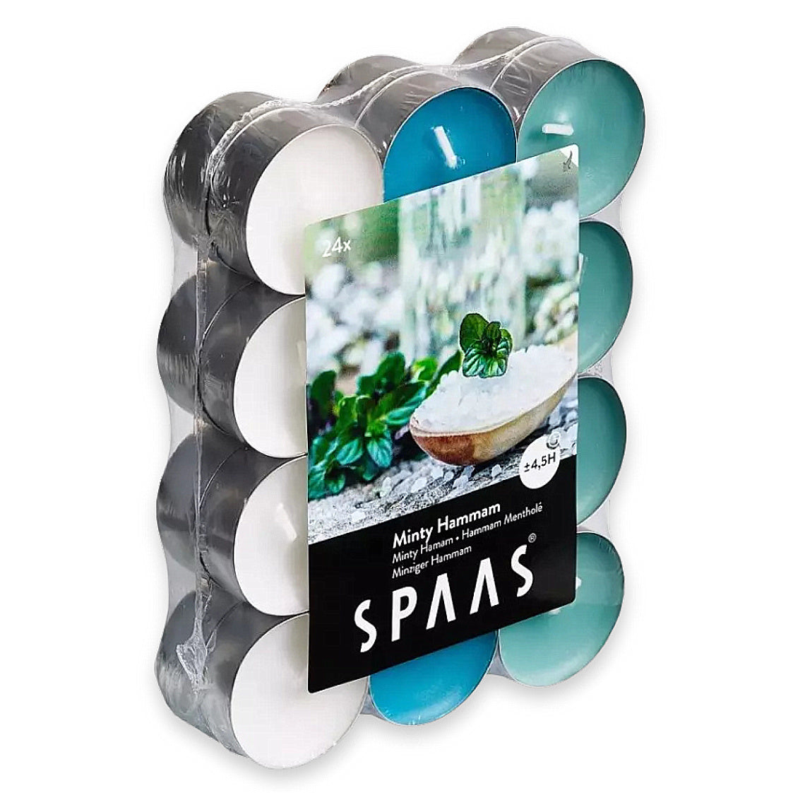 SPAAS Duftteelichter 4,5h Teelichter Alu 3-farbig Duftkerzen