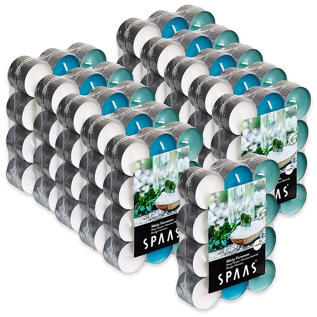 SPAAS Duftteelichter 4,5h Teelichter Alu 3-farbig Duftkerzen