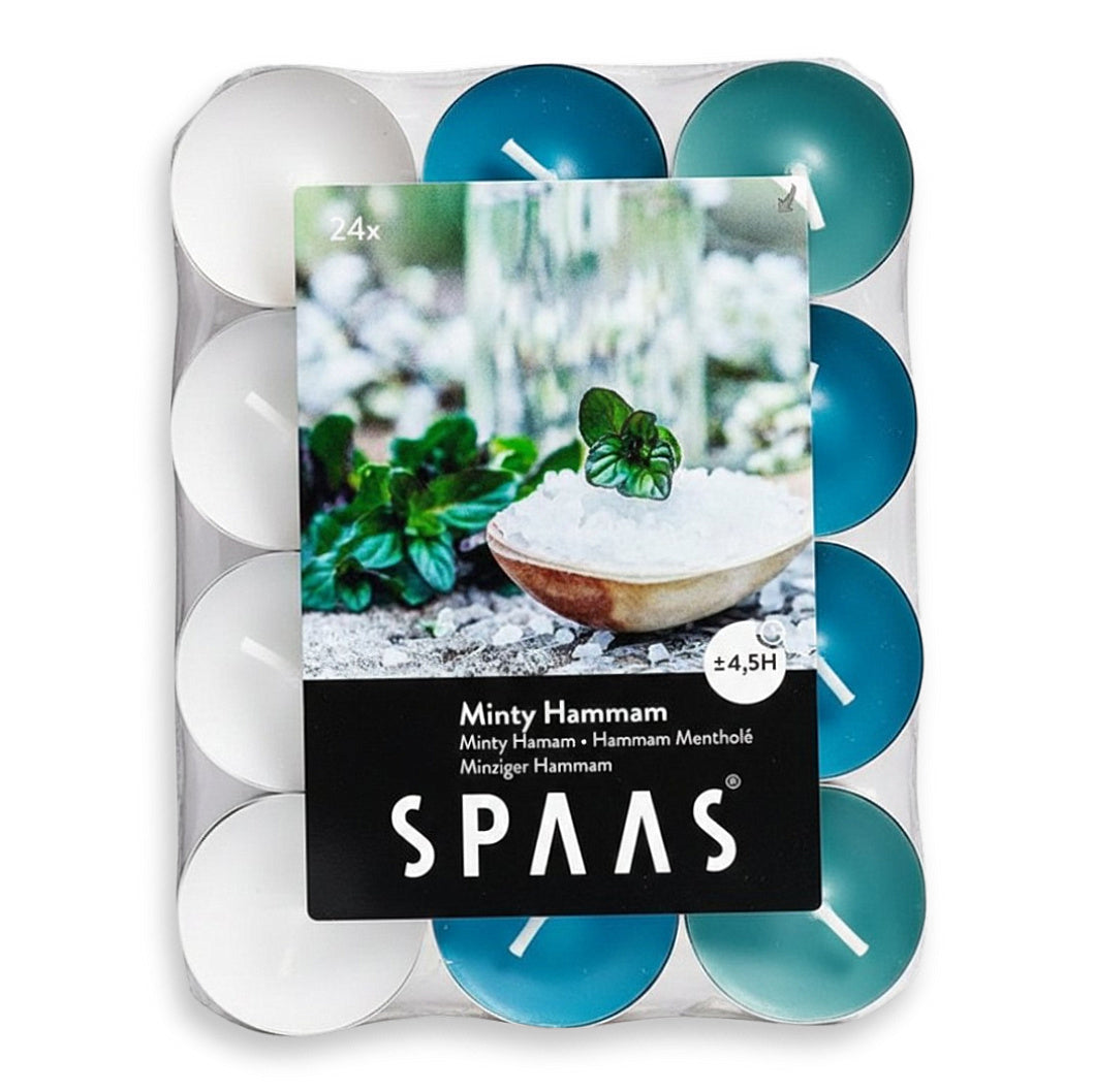 SPAAS Duftteelichter 4,5h Teelichter Alu 3-farbig Duftkerzen