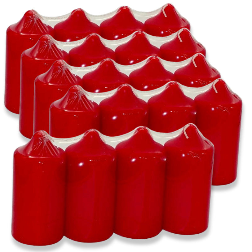 20 Stück Bolsius Spitzkopf Stumpenkerzen 118x56mm Blockkerzen - glatt (5 Pack x 4er)