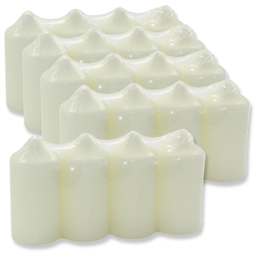 20 Stück Bolsius Spitzkopf Stumpenkerzen 118x56mm Blockkerzen - glatt (5 Pack x 4er)