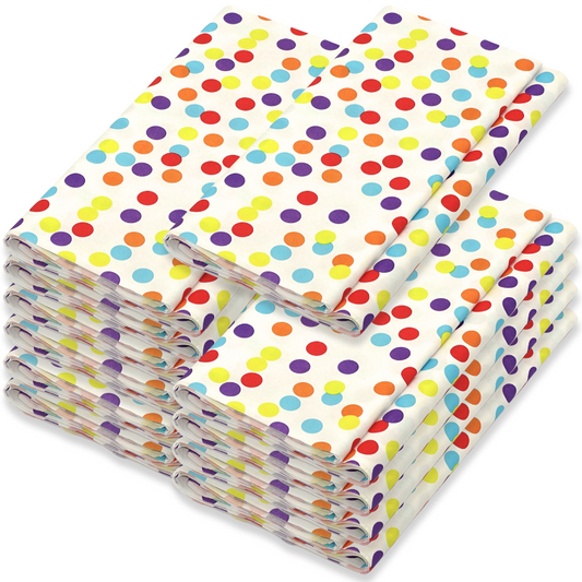 10 Pack Vlies Tischdecken 180x118cm stoffähnlich Tischtuch - Bunte Punkte