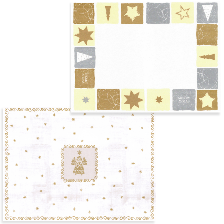 420 Tischset 40x30cm stoffähnliche Papier Platzset Weihnachten (35x12er)