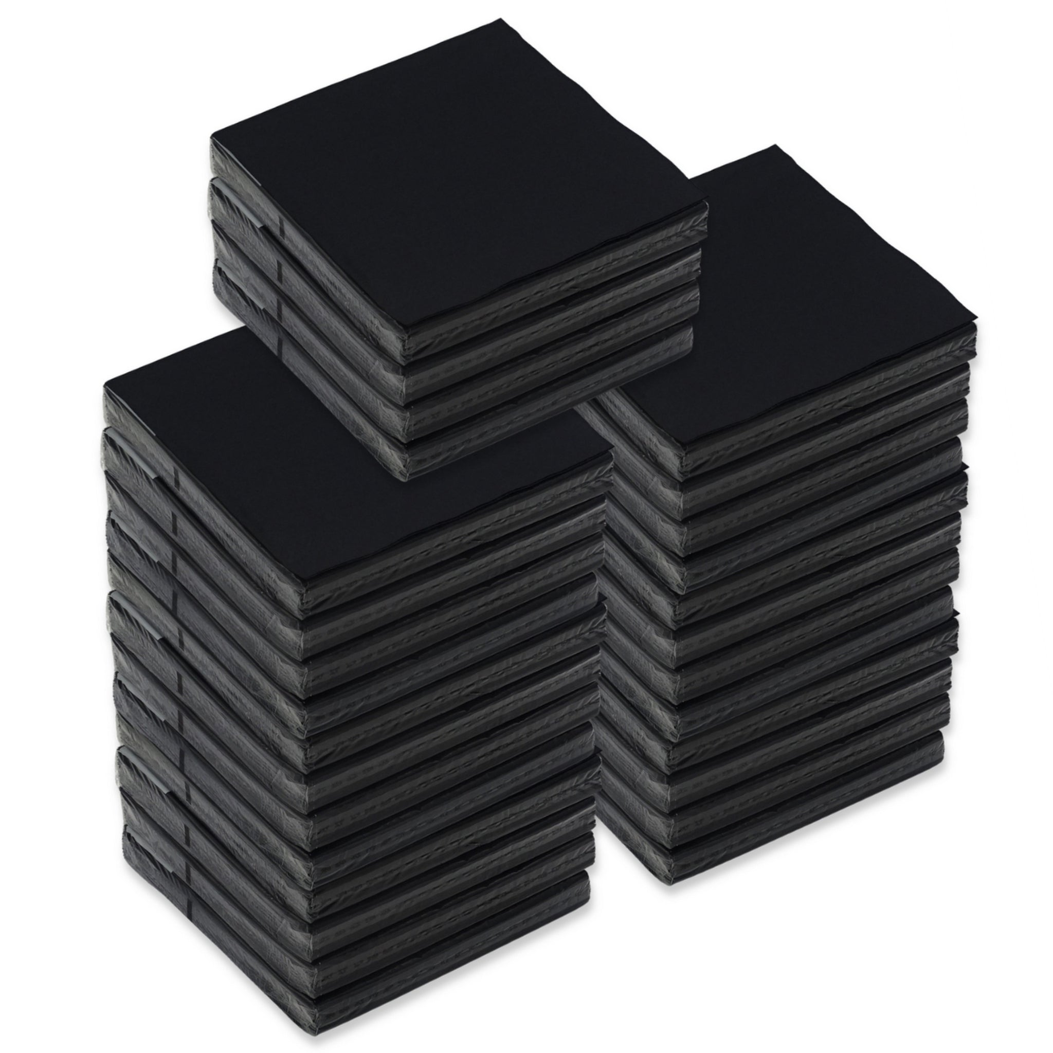 720 Stück Papier Servietten 40x40cm 3-lagig 1/4 Falz Zelltuch - Schwarz (24x30er)
