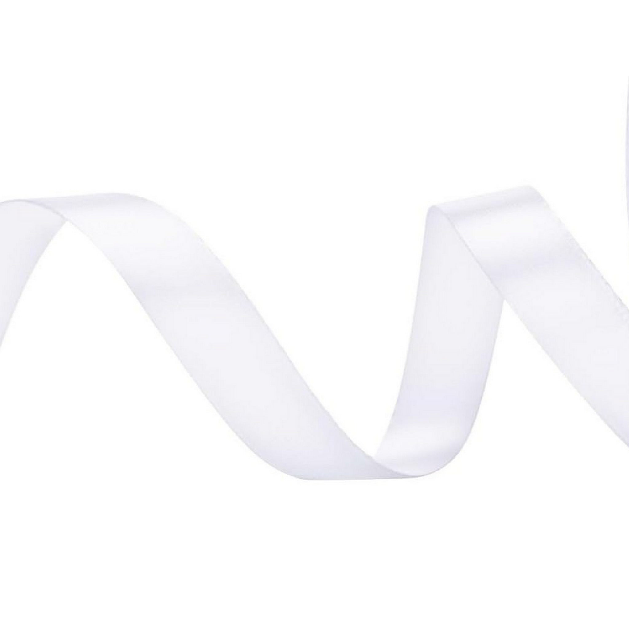 50 Meter Satinband Schleifenband 10mm breit Dekoband Geschenkband (2 Ro. x 25m) - Weiß