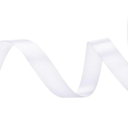 50 Meter Satinband Schleifenband 10mm breit Dekoband Geschenkband (2 Ro. x 25m) - Weiß