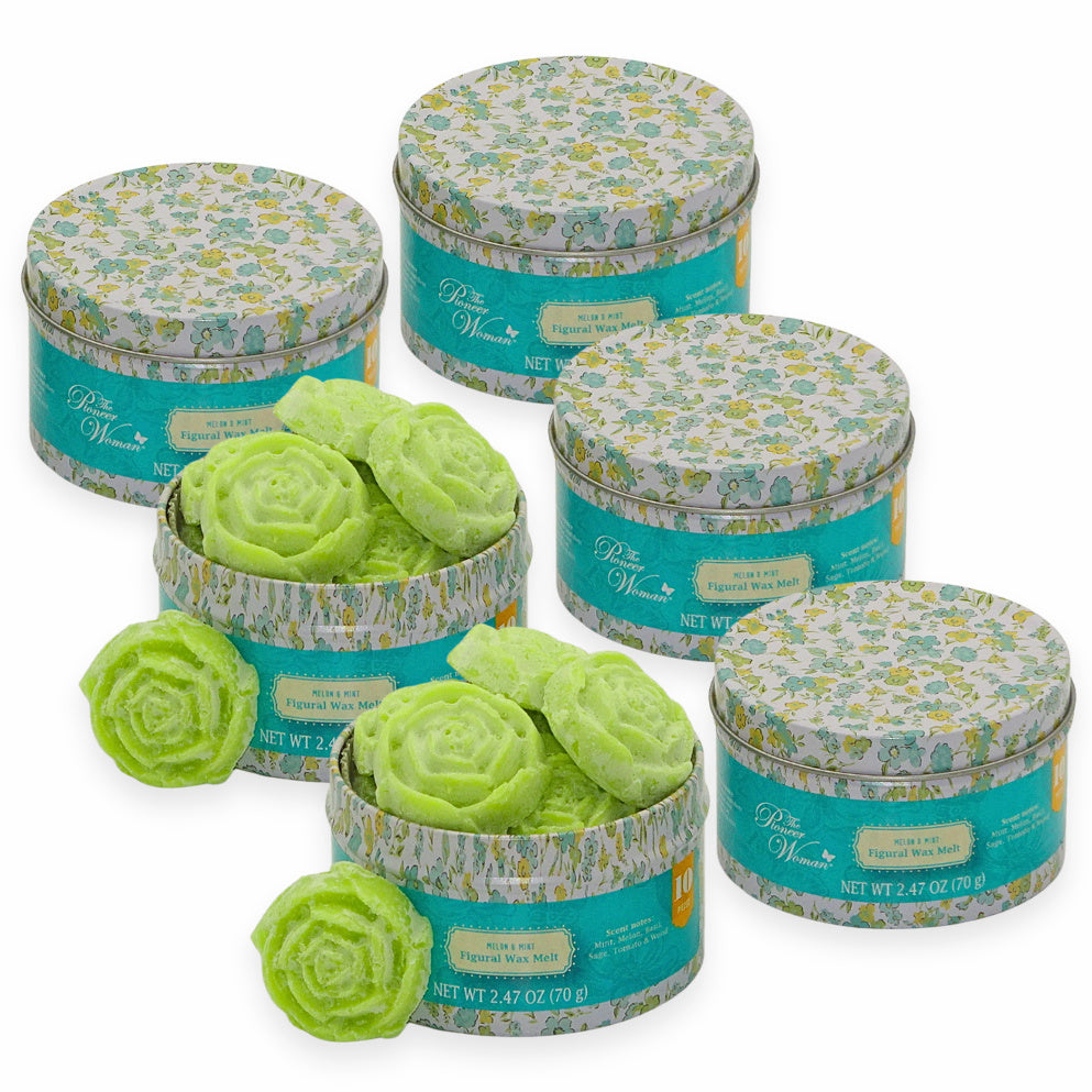 60-tlg. Wax Melts Rosen Schmelzblüten Duftblüten Aroma Duftwachs (6 Dosen x 10er)