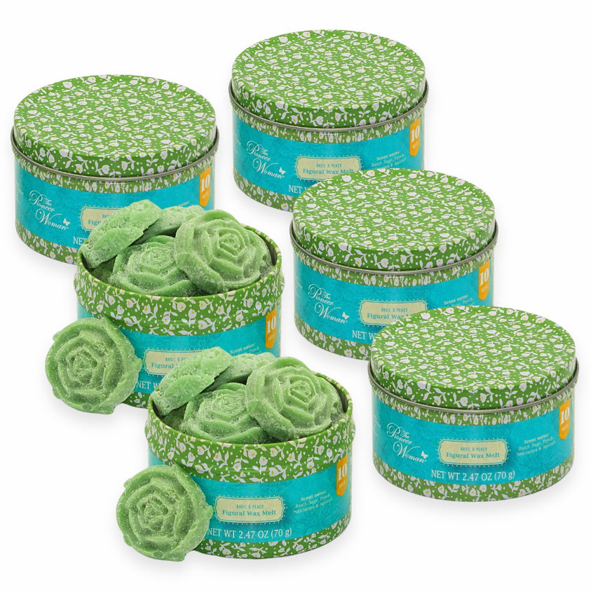 60-tlg. Wax Melts Rosen Schmelzblüten Duftblüten Aroma Duftwachs (6 Dosen x 10er)