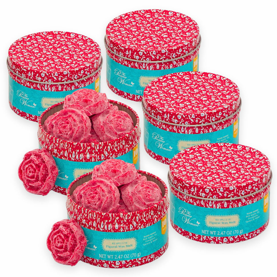 60-tlg. Wax Melts Rosen Schmelzblüten Duftblüten Aroma Duftwachs (6 Dosen x 10er)