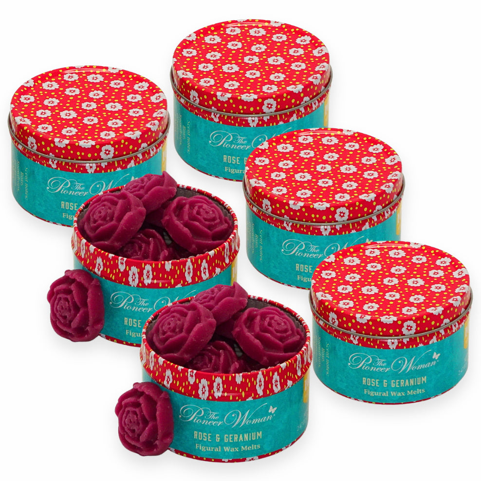 60-tlg. Wax Melts Rosen Schmelzblüten Duftblüten Aroma Duftwachs (6 Dosen x 10er)