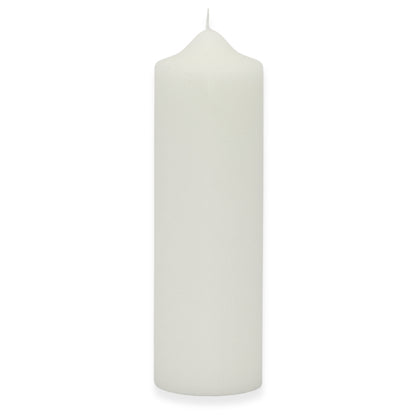 6 Stk Wenzel Stumpenkerzen 230x70mm Kaminkerzen Spitzkopf Kerzenrohlinge - Weiß-Creme