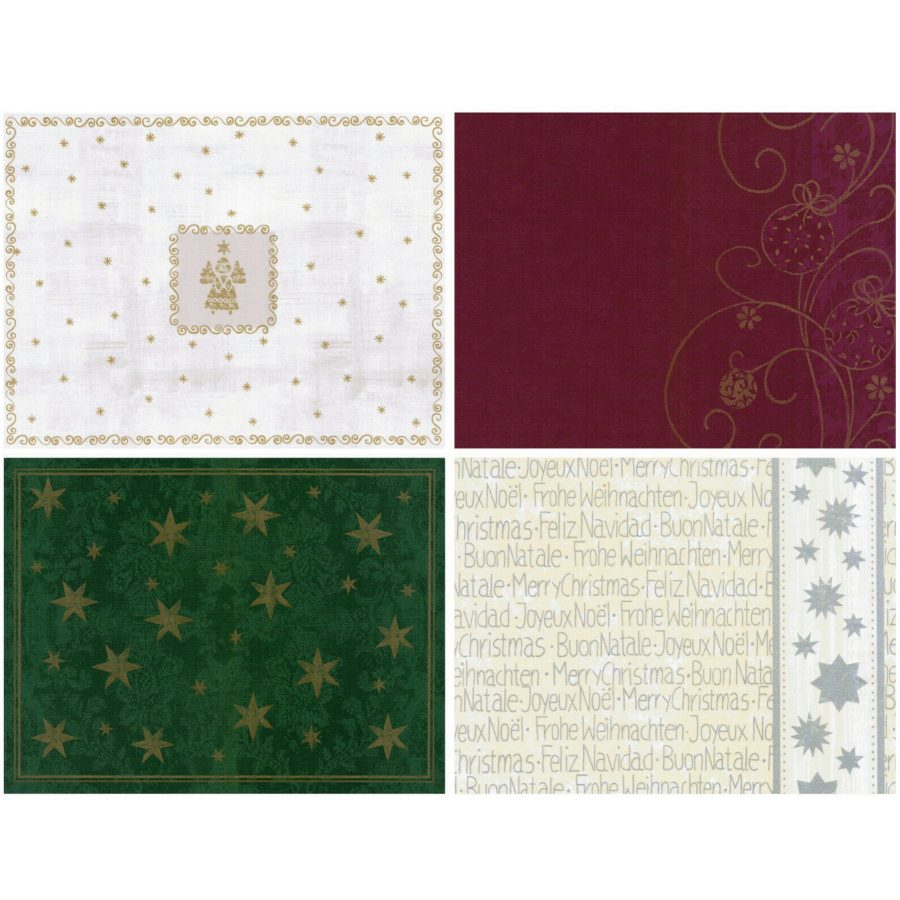 240 Tischset 40x30cm stoffähnliches Material Platzset Weihnachten (20x12er)