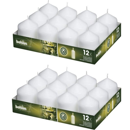 24 Bolsius Professional Stumpenkerzen 78x58mm Gastro (2x12er Tray)