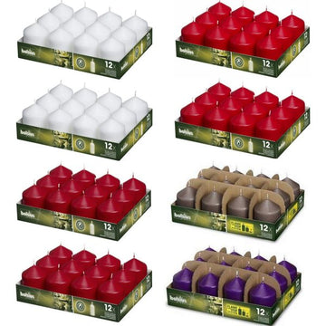 24 Bolsius Professional Stumpenkerzen 78x58mm Gastro (2x12er Tray)