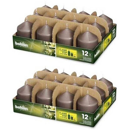 24 Bolsius Professional Stumpenkerzen 78x58mm Gastro (2x12er Tray)