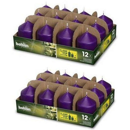 24 Bolsius Professional Stumpenkerzen 78x58mm Gastro (2x12er Tray)