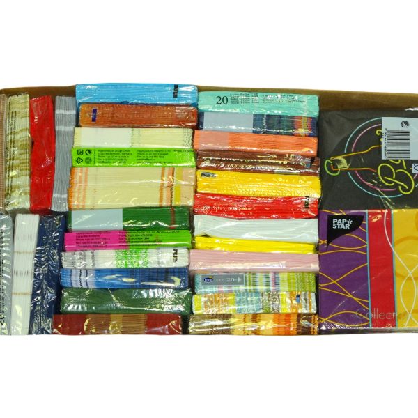 6 kg/ca. 2.000 Stück Cocktail Servietten 24x24cm Papierservietten klein Überraschung Mix – bunt sortiert