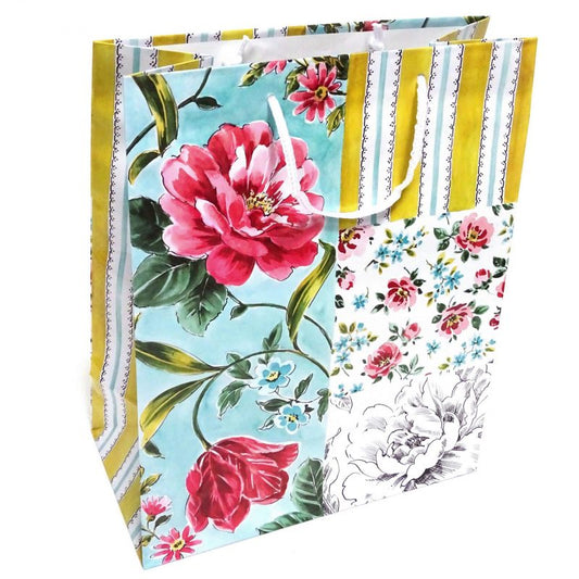 15 Geschenktüten 32x26x13cm Geschenktaschen Groß - Blumen 687