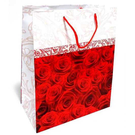 15 Geschenktüten 32x26x13cm Geschenktaschen Groß - Rosen 688