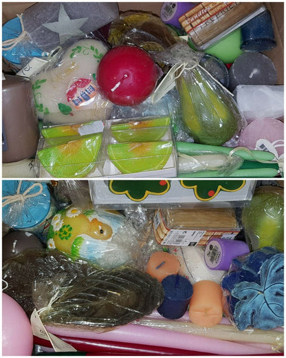 10 kg Stumpenkerzen Dekokerzen Teelicht Spitzkerzen 2. Wahl Paket - bunt gemischt