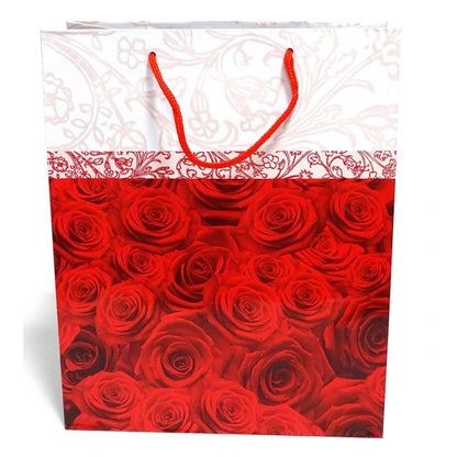 15 Geschenktüten 32x26x13cm Geschenktaschen Groß - Rosen 688