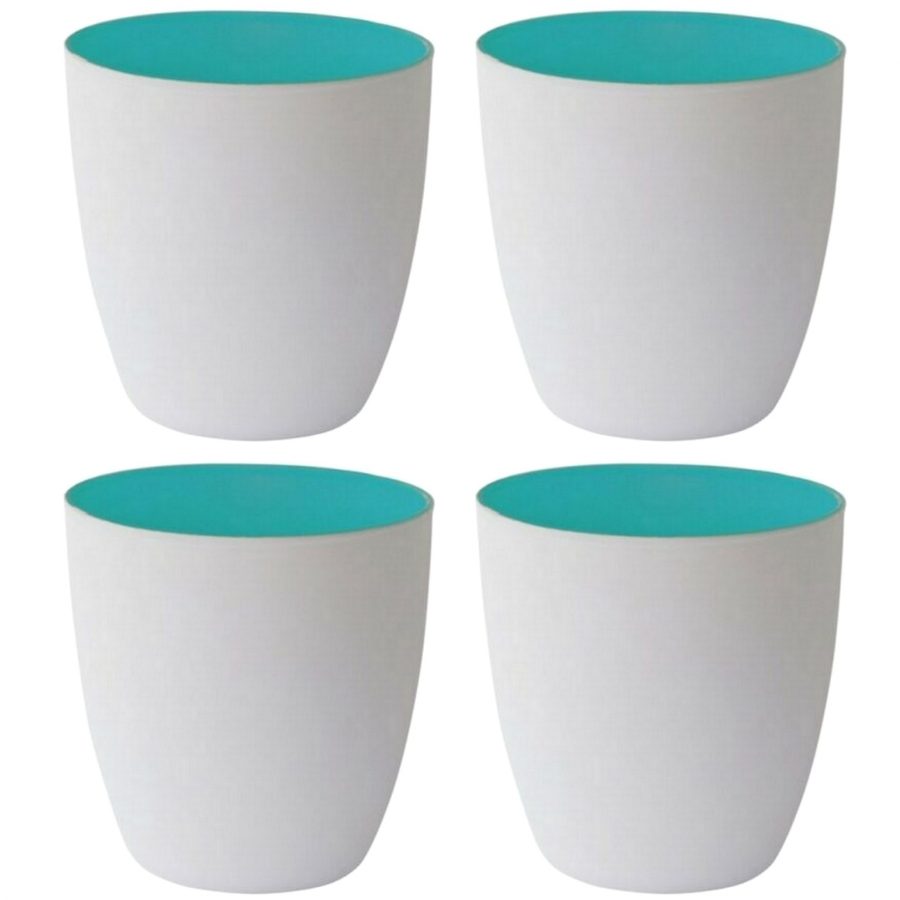 20 Kerzenhalter Teelichthalter 85x90mm Kerzenglas B-Ware - Aqua-Türkis