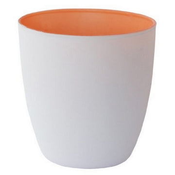 6 Duni Kerzenhalter Poppie 85x90mm Teelichthalter Kerzenglas Weiß-Mandarin