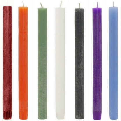 24 Stk Rustik Stabkerzen 270x23mm durchgefärbt Dinnerkerzen