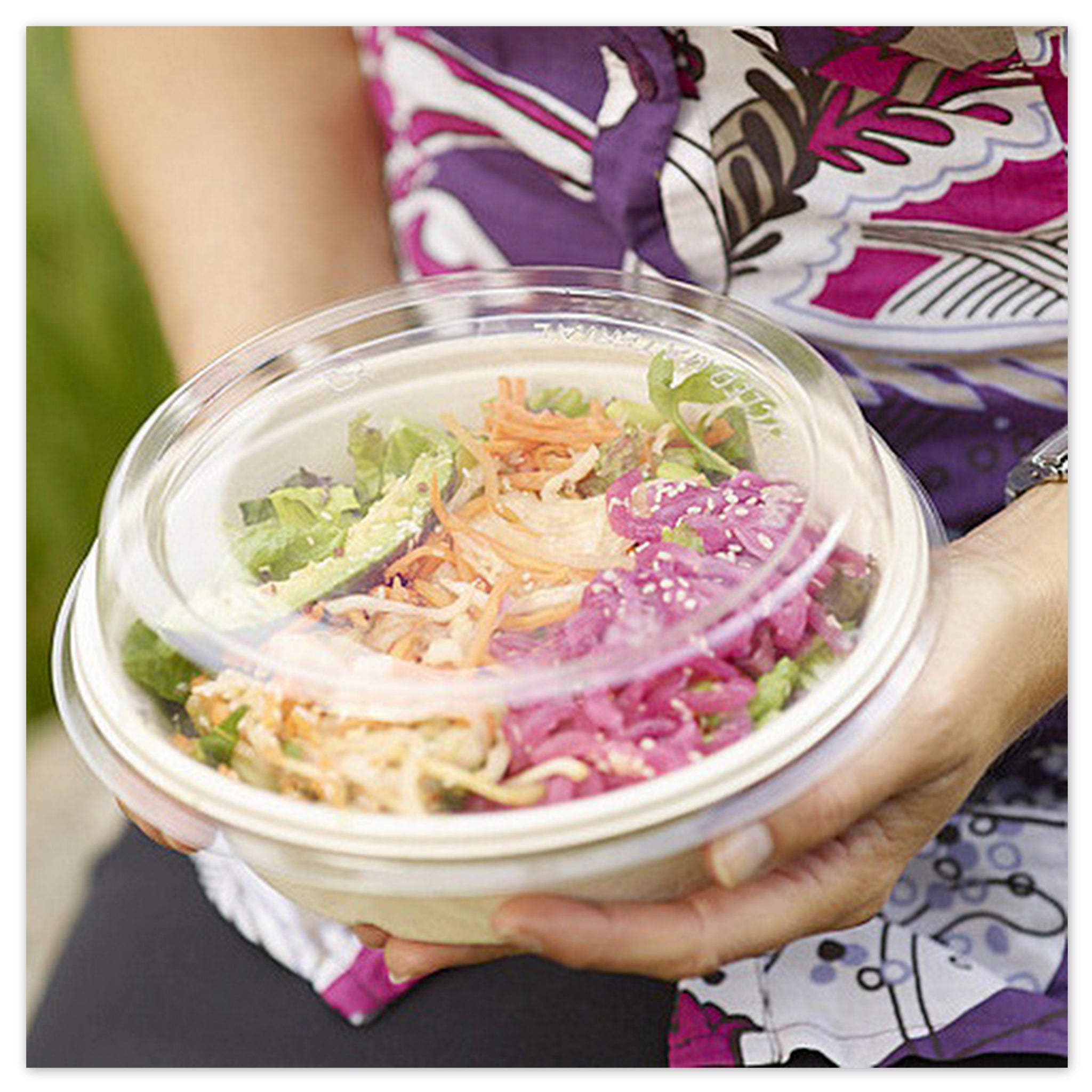232 Stk. Einweg Salatschalen 775ml Pappe Weiß (4x58er) mit runde Deckel